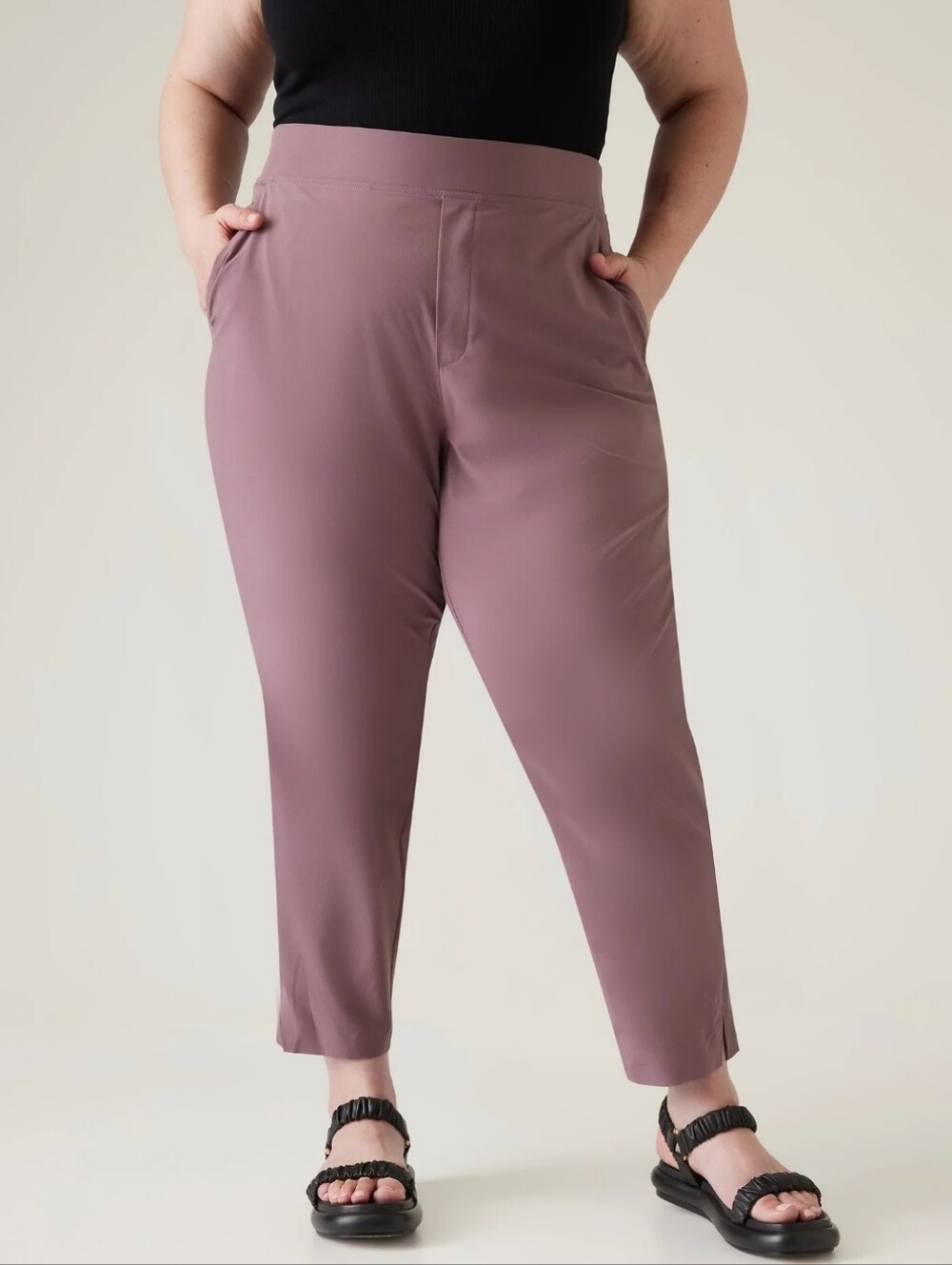 Athleta Brooklyn Ankle Pant Size 20 Mauve Rose Vilolet